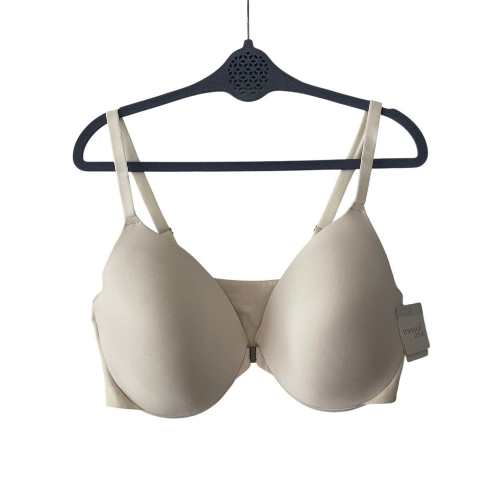 Tranquil & True Ivory Front Close Underwire Bra 40DD‎ NWT